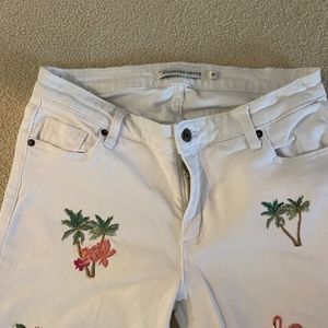 Standard Grace White Denim/Flamingo pant